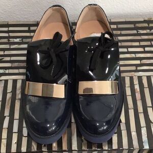 Preowned Baldi “Sayre” Patent Loafer Shoes